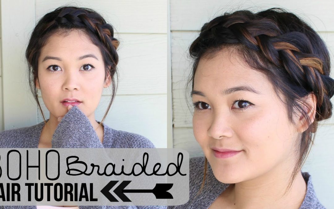 Recogido con trenza estilo boho, vídeo paso a paso